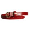 Ceinture en cuir rouge