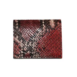 Porte cartes en cuir façon python