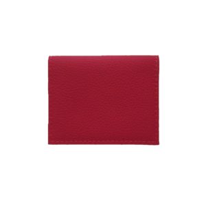 Porte cartes en cuir rouge