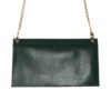 Sac pochette en cuir vert