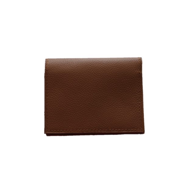 Etui cartes en cuir camel