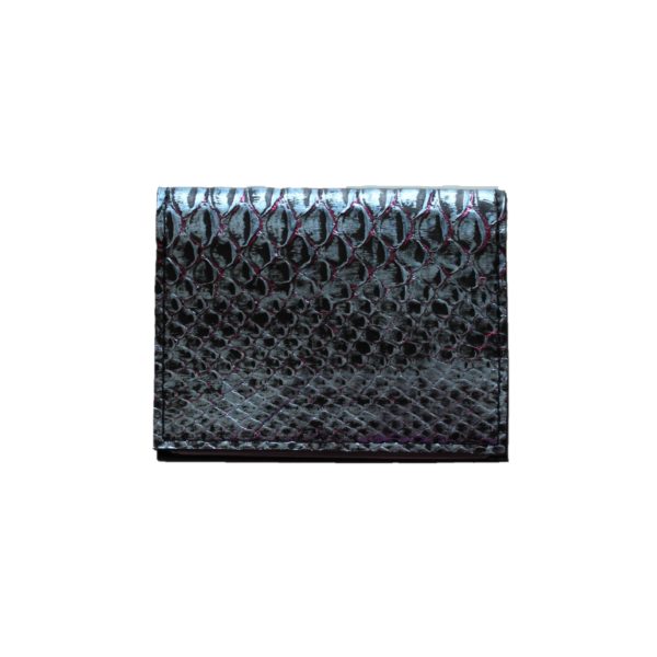 Etui cartes en cuir de python