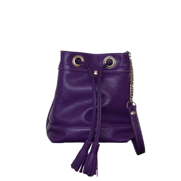 Sac à main en cuir violet