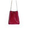 Sac seau en cuir fushia