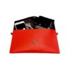 Pochette en cuir rouge