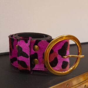 ceinture en cuir léopard